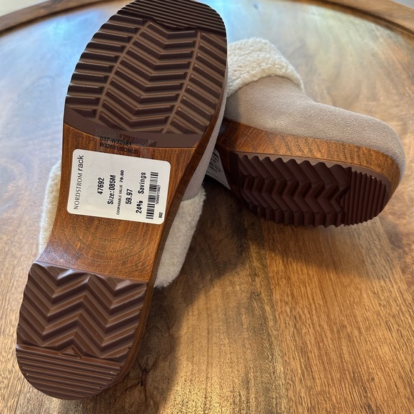 NWT** White mountain leather clog grey suede - Picture 6 of 6